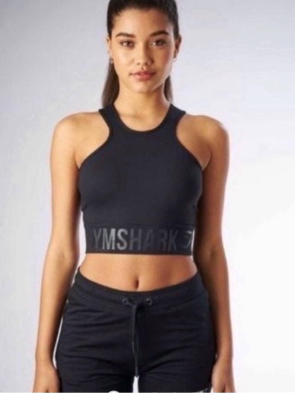 Gymshark Serene Sports Bra, Crop Top, Black, Small